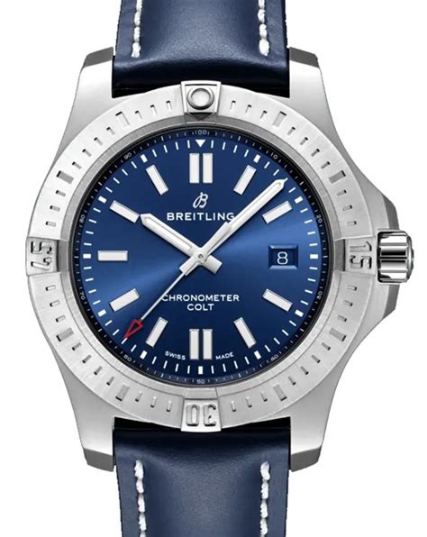 breitling a17380 leather strap|a17388101 breitling colt 44mm automatic.